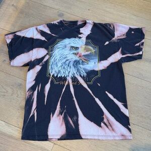 Vintage Eagle Graphic Tie-Dye T-Shirt
